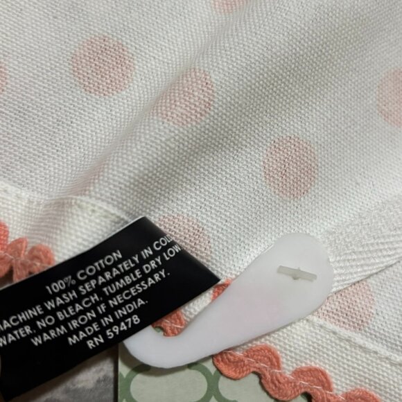 Nicole Miller Home Bunny Polka Dot Kitchen Towel – Easter Spring Decor 20x30 Cot - Picture 4 of 4